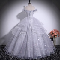 Robe de soirée française, robe bouffante, luxe léger, niche haut de gamme, robe longue pour examen d'art vocal, style féerique