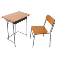 Meubles d'école primaire et secondaire en gros, ensemble bureau et chaise pour étudiants, table et banc en bois et métal, Escritorio Y Silla De Estudiante
