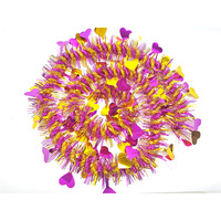 Guirlande en forme de cœur double dragon en soie à bulles, serpentins décoratifs pour mariage, fête, Noël, toile de fond