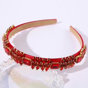 Diadema de Cristal con Cuatro Hileras de Cristales Verdes, Accesorios para el Cabello Hechos a Mano para Niñas - Product Image 4