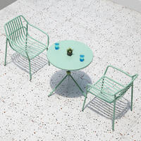 Ensembles de jardin, mobilier de jardin extérieur unique, mobilier de balcon en rotin, ensemble de table basse compacte avec miroir, mobilier de jardin extérieur pour le café