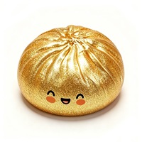 Nouvel Arrivage Jouet à Presser Liquide en Forme de Boulette Mignonne, Paillettes Dorées, Anti-Stress, Jouet Sensoriel Fidget Portable, Cadeau