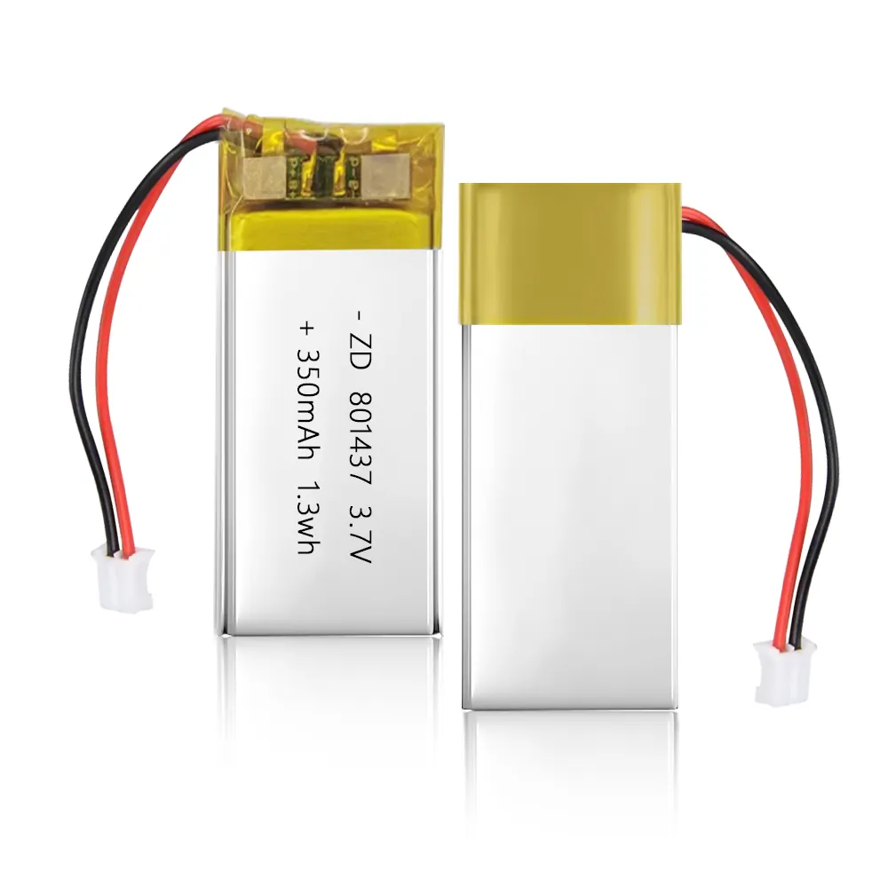 ของเล่นแบตเตอรี่ลิเธียม801437แบตเตอรี่ลิเธียม3.7V 350mAh ต้นฉบับ