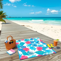 Serviette de plage en tissu personnalisée, antidérapante, absorbante, séchage rapide, légère, serviette de yoga, vente en gros d'usine