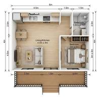 Villa préfabriquée avec toit à pignon, maison modulaire moderne en conteneur, maison préfabriquée portable avec terrasse pour jardin, resort, bureau