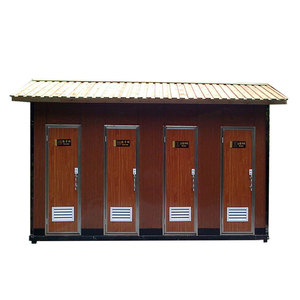 Baño Portátil de Diseño Rústico en Madera para Atracciones Turísticas, Uso en Exteriores, Resistente - Product Image 1