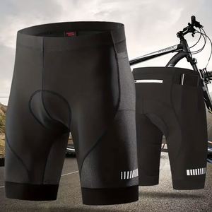 Shorts de cyclisme respirants en maille pour hommes avec rembourrage, taille élastique mi-haute, décontractés, extensibles, pour l'été, le vélo, le <span class=keywords><strong>VTT</strong></span>, dropshipping - Product Image 1