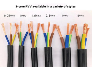 Hot Selling H05VV-F Rvv 3Core Puur Koperen Geleider Pvc Isolatie Pvc Omhulde Super Flexibele Kabel 3*1.5Mm 3*2.5Mm - Product Image 2