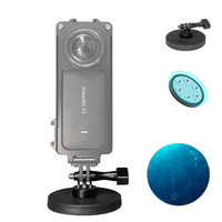Support magnétique pour caméras d'action Support universel pour caméra et téléphone Support magnétique en silicone en alliage d'aluminium avec revêtement en caoutchouc Go Pro Mount