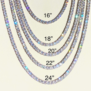 Prix le <span class=keywords><strong>moins</strong></span> <span class=keywords><strong>cher</strong></span> Hip Hop 925 Argent Gra VVS Moissanite Diamant Tennis Chaîne 3MM 4MM 5MM Collier Bracelet Hommes Femmes Fine Jewelry - Product Image 4