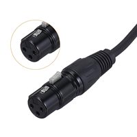 Coque en plastique plaqué or 6.35mm 1/4 pouces TRS mâle vers XLR 3Pin femelle adaptateur audio câble stéréo pour micro console de mixage