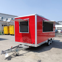 Nouvelle remorque alimentaire mobile entièrement équipée de 24 pieds pour barbecue, pizza, snacks, café, glaces et hot-dogs