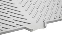 Tapis de séchage de vaisselle en silicone multifonctionnel et hygiénique avec rebord de drainage intégré, durable, réutilisable, écologique, 17x23 pouces, tapis et coussinets