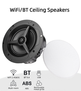 Cloudyx CS-1 Haut-parleur de plafond <span class=keywords><strong>Android</strong></span> WiFi/5.0 avec woofer 6,5 pouces 60W, double mode, pour home cinéma et soirées, contrôle via application à distance - Product Image 2