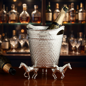 Porte-vin en argent plaqué argent en forme de cheval - Product Image 3