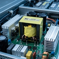 Transformateur de puissance haute fréquence monophasé PQ2625 220V vers 5V pour circuit de contrôle de capteur, transformateur de commutation à montage sur carte PCB