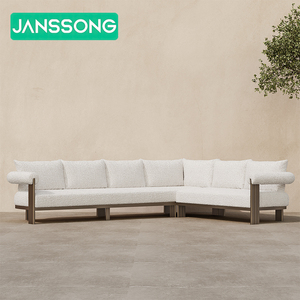 Juego de sofás en forma de L de aluminio Rosert Villa Patio Sofá al aire libre Hotel Jardín Muebles de exterior <span class=keywords><strong>Bar</strong></span> Juegos de jardín Muebles de metal modernos - Product Image 5