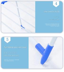 <span class=keywords><strong>Stendibiancheria</strong></span> pieghevole a 2 livelli per interni/esterni stendino con ali regolabili in altezza asciugatrice portatile per abbigliamento e asciugamani - Product Image 3