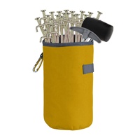 20PK Piquets de tente en acier, diamètre 6 mm, longueur 23 cm, avec sac de transport 57298BAG #   Kit de tente de camping toutes saisons