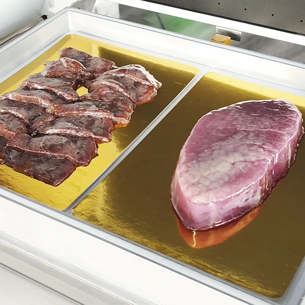 DJT-250VSプロの食品肉真空スキン高品質手動パックトレイシーラー