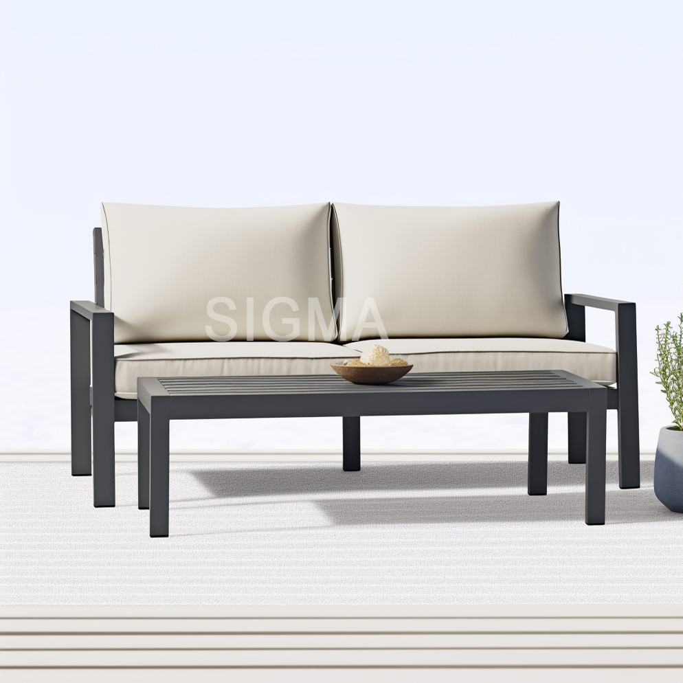 Italian new patio garden furniture outdoor luxury garden modern aluminum sofa set furniture