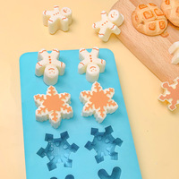 Moule à gâteau en résine de silicone ShuXin YZ-65, flocon de neige et bonhomme de neige 3D fait à la main, essentiel pour la pâtisserie et le service à la maison, moule à chocolat et à bonbons