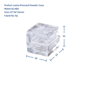 Boîtier compact en plastique ABS en forme de cube de glace <span class=keywords><strong>vide</strong></span>, écologique, léger et portable pour poudre pressée - Product Image 4