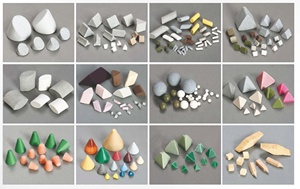 Bloc abrasif cylindrique oblique en alumine fondue brune pour l'ébavurage, le meulage grossier et le polissage, <span class=keywords><strong>pierre</strong></span> à aiguiser pour réfractaires - Product Image 3