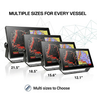 Monitor Marino para Barcos de Pesca de 12.1 Pulgadas, IP68 Impermeable, 1920x1200, Alto Brillo 1500nits, Uso en Exteriores, Unión Óptica
