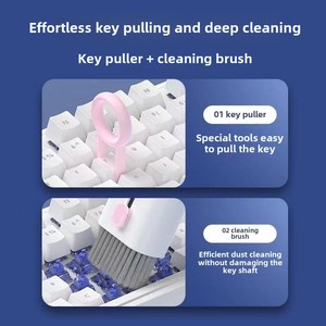 All-in-One Multi-Function Earphone Phone Keyboard Screen Cleaning <b>Brush</b> Set Key Dust Removal Tool Made Plastic - Product Image 4