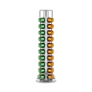 Exhibidor de Cápsulas de Café Personalizado, Soporte de Metal de Hierro con Alambre Negro, Tipo Torre de Dos Niveles, Soporte para Cápsulas de Café - Product Image 1