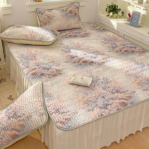 Surmatelas rafraîchissant en latex inodore avec jupe de lit intégrée pour étudiants - Product Image 1