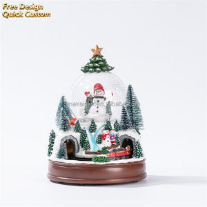 Pueblo Navideño 2026 Nuevo Globo de Agua Hecho y Pintado a Mano de Poliresina con Música, Luces LED, Carrusel, Rueda de la Fortuna y Pista de Patinaje - Product Image 1