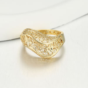 광동 황동 금도금 반지 남성 여성 힙합 24k 황동 너클 링 - Product Image 1