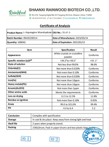 <span class=keywords><strong>Asparagine</strong></span> tozu CAS 70-47-3 saf <span class=keywords><strong>l</strong></span>-<span class=keywords><strong>asparagine</strong></span> Amino asit takviyesi - Product Image 2