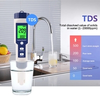 Testeur numérique PH /TDS/ EC/sel/température, stylo numérique, testeur numérique, pureté de l'eau, filtre hydroponique, pour Aquarium, piscine