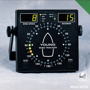 Indicateur de vitesse du vent Young Wind Tracker Display 06206 pour navires - Product Image 2