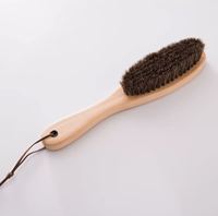 Brosse de nettoyage pour manteaux en cachemire, vêtements et chapeaux, avec poils de cheval et manche en bois, brosse à chaussures pour éliminer la poussière