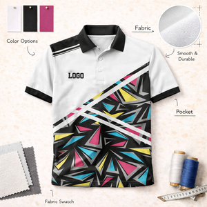 Chemises de golf personnalisées avec logo brodé OEM, séchage rapide, respirantes, vêtements d'équipe de golf - Product Image 1