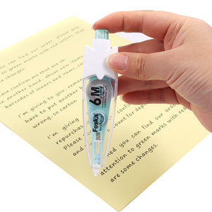 Foska ensemble de papeterie applicateur en forme de stylo extractible matériau PET ruban de <span class=keywords><strong>Correction</strong></span> d'erreur stylo pour étudiants fournitures de bureau scolaire - Product Image 4