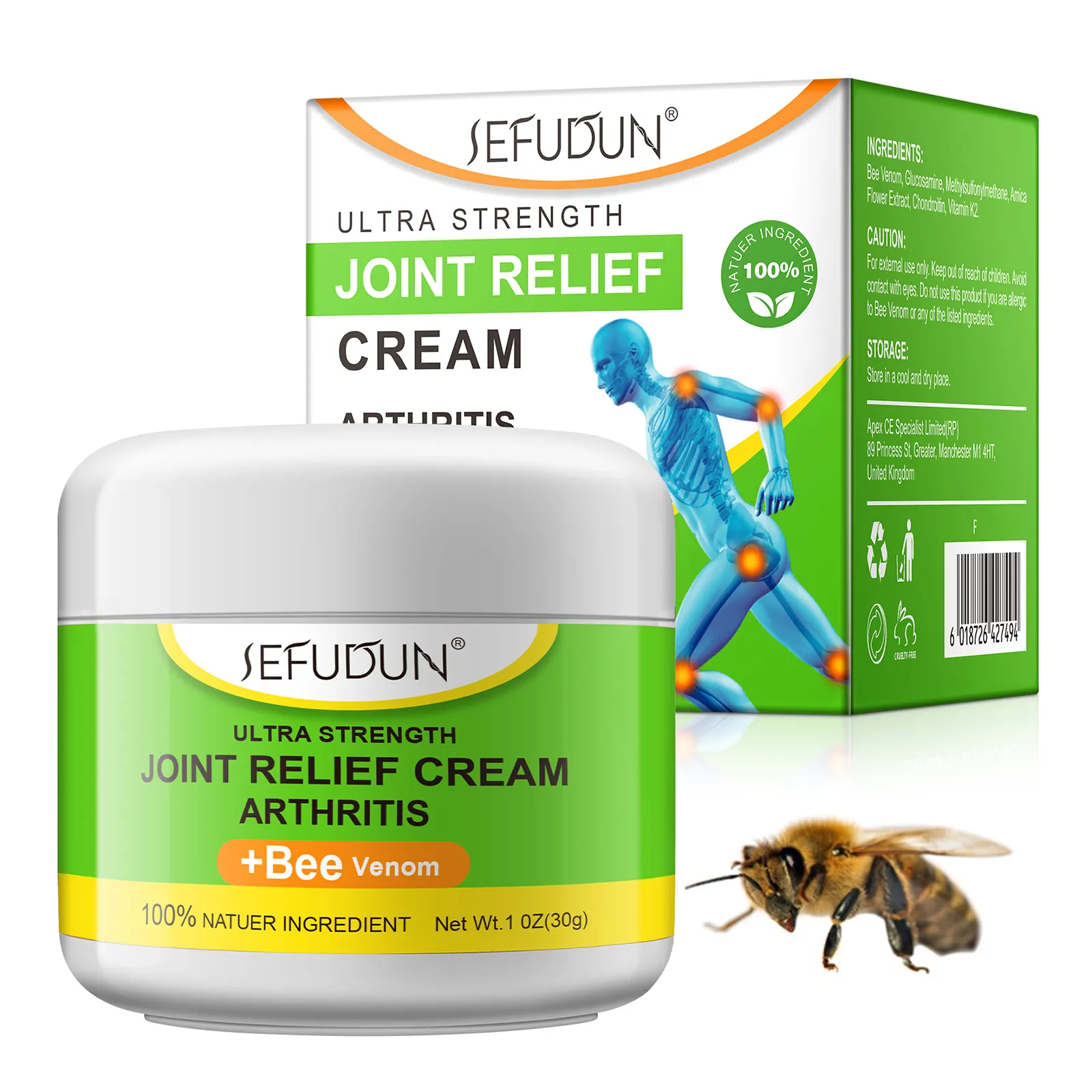 Miglior prezzo Bee Venom Muscle Joint Pain gonfiore sollievo unguento crema da massaggio per il recupero completo del corpo