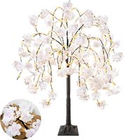 1,20 m Künstlicher Kirschblütenbaum mit 360 LED-Lichtern, 8 Lichtmodi, Hellrosa Kunstblumenpflanze für Hochzeit und Abschlussfeier