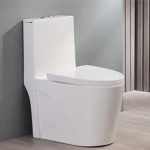 Groothandel Hoge Kwaliteit S-Trap 12 "Ruw-In Keramisch Sanitair Amerikaanse Standaard Badkamer Eendelig Toilet