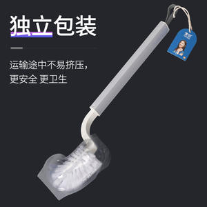 Sorbonne <b>Toilet</b> Brush Extended Aluminum <b>Handle</b> Soft Bristle Ergonomic Design For Household Bathroom Cleaning - Product Image 4