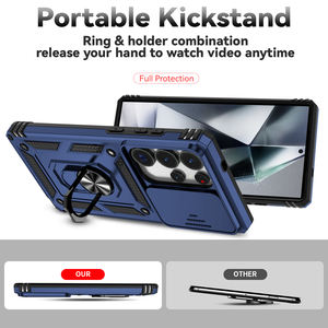 Étui de téléphone classique antichoc avec anneau de caméra coulissant, <span class=keywords><strong>support</strong></span> magnétique pour <span class=keywords><strong>voiture</strong></span>, pour <span class=keywords><strong>Samsung</strong></span> S25 Ultra S24 S23 A07 A17 A05 <span class=keywords><strong>S20</strong></span> - Product Image 2