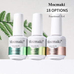 Venta al por mayor OEM: Serie de esmaltes de uñas en gel UV funcionales profesionales de 15ml con base de goma, capa superior templada y <span class=keywords><strong>primer</strong></span> para salón. - Product Image 2