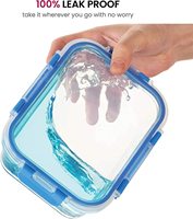 Boîtes de conservation alimentaire en verre avec couvercles, boîtes bento en verre hermétiques, accessoires de cuisine