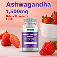 Penjualan hebat Ashwagandha Gummies rasa stroberi meningkatkan kinerja otot Ashwagandha ekstrak akar Gummies