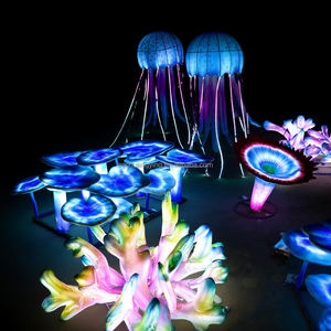 Themaparken Avondmarkten En Carnavals Licht Festival Lichtgevende Zeethema Decoraties Kwallen Stralen Kleurrijke Lichten Uit - Product Image 1