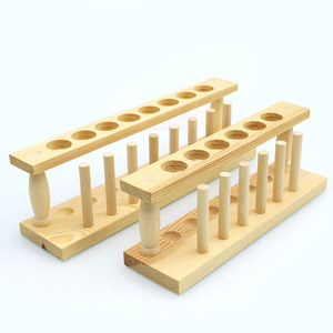 Soporte de Madera Huida para Tubos de Ensayo, con 6, 8, 10 o 12 Orificios, para Laboratorio, Enseñanza y Uso Doméstico - Product Image 3